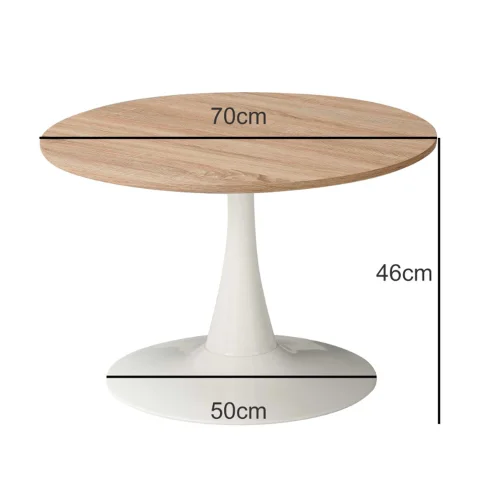 Mesa De Centro San Antoni Ø70 cm Branco | Lúzete