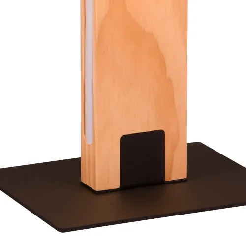 CANDEEIRO DE MESA E27 BASE EM MADEIRA COM LED 6W ROXANA