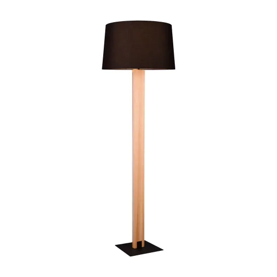 CANDIEIRO DE CHÃO E27 BASE EM MADEIRA COM LED 10W ROXANA