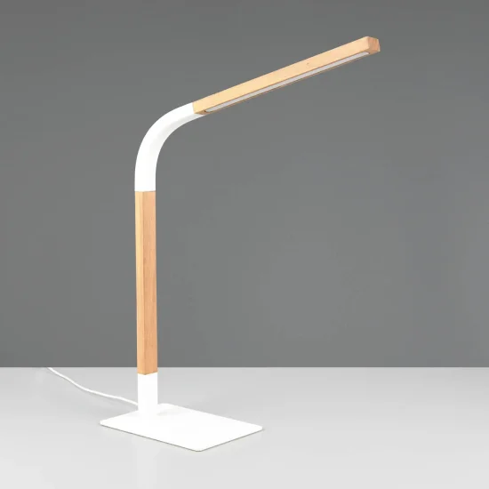 CANDEEIRO DE MESA LED 7W 3000K METAL BRANCO NELSON 2