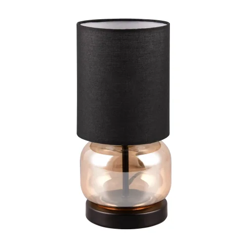 CANDEEIRO DE MESA BASE EM VIDRO ÂMBAR E27 ELISEO