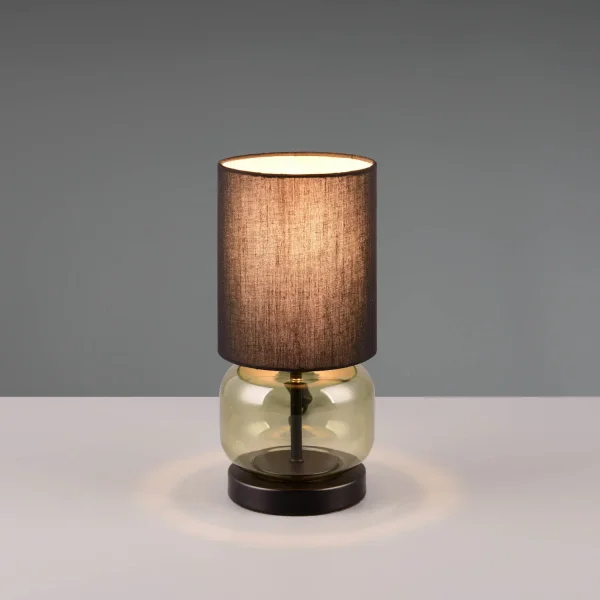 CANDEEIRO DE MESA COM BASE EM VIDRO VERDE E27 ELISEO