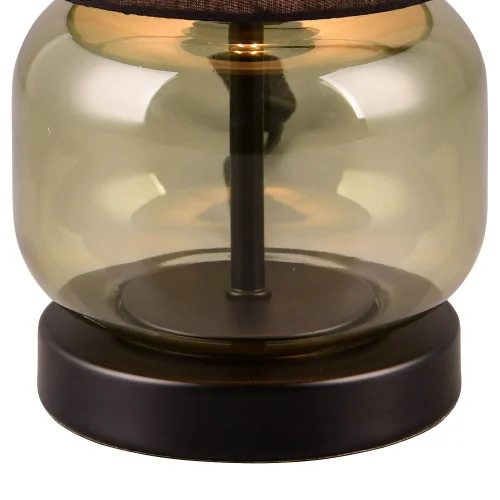 CANDEEIRO DE MESA COM BASE EM VIDRO VERDE E27 ELISEO