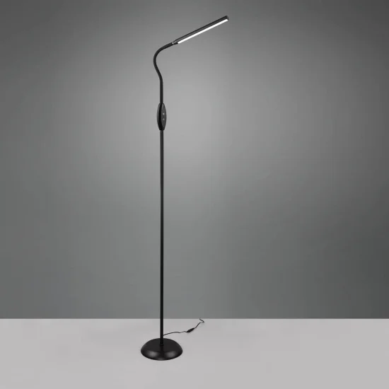 CANDEEIRO DE CHÃO LED TÁTIL 5W REGULÁVEL PRETO TANNER 2