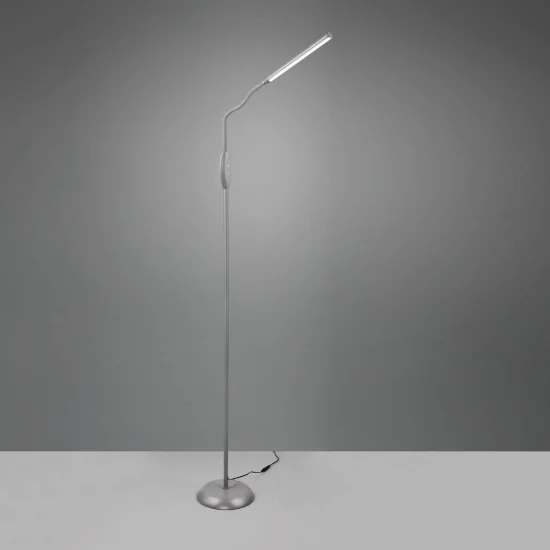 CANDEEIRO DE CHÃO LED TÁTIL 5W REGULÁVEL CINZA TANNER 2