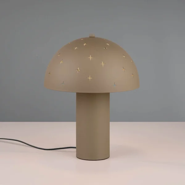 CANDEEIRO DE MESA EM METAL CINZA ACINZENTADO E14 NISCALO