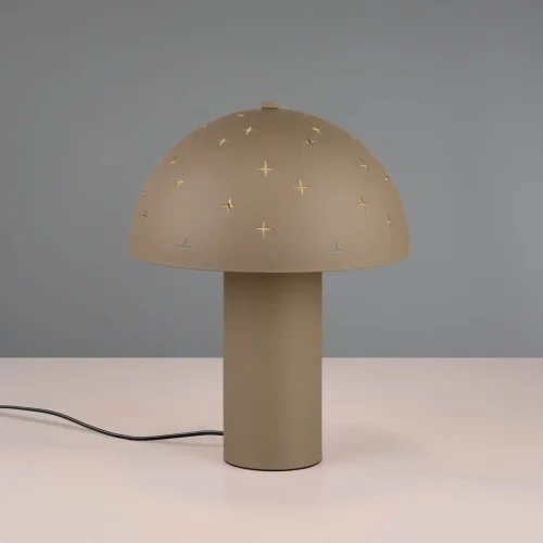 CANDEEIRO DE MESA EM METAL CINZA ACINZENTADO E14 NISCALO