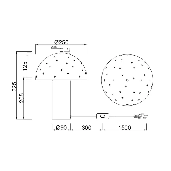 CANDEEIRO DE MESA EM METAL CINZA ACINZENTADO E14 NISCALO