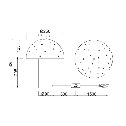 CANDEEIRO DE MESA EM METAL CINZA ACINZENTADO E14 NISCALO