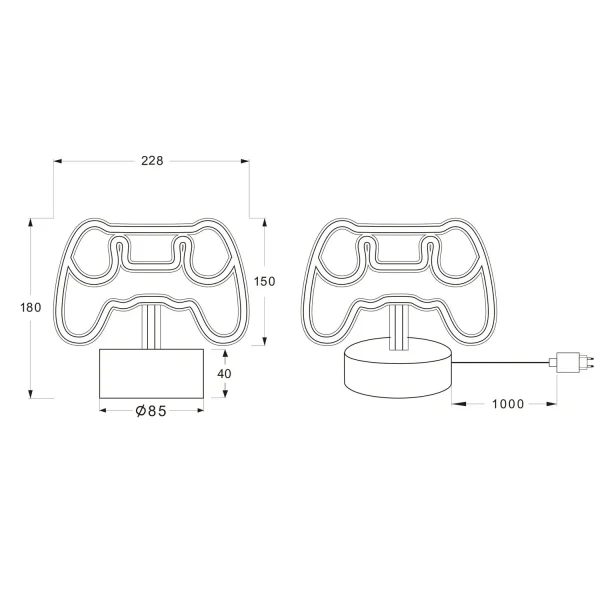 CANDEEIRO DE MESA LED 1,2W COMANDO
