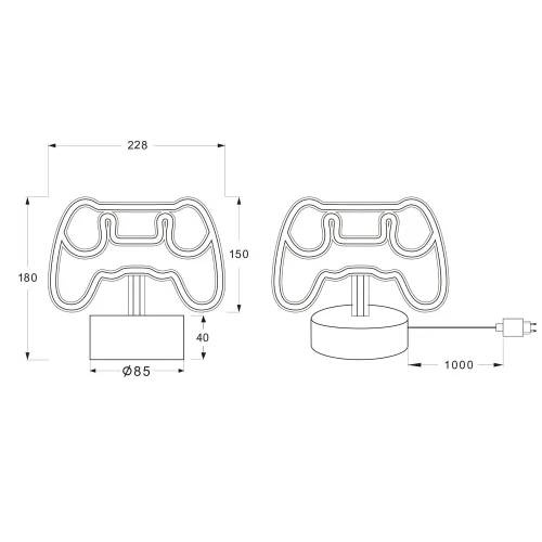 CANDEEIRO DE MESA LED 1,2W COMANDO