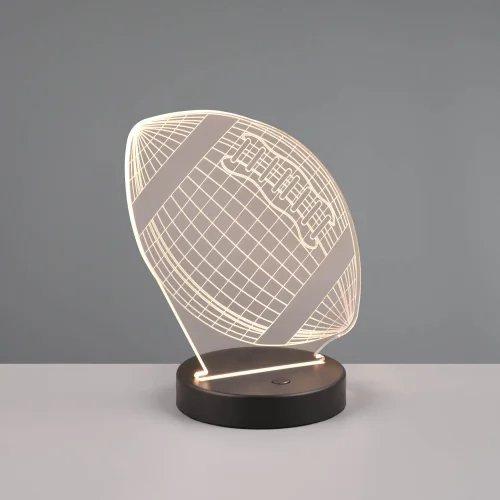 CANDEEIRO DE MESA LED 3,2W 3000K RGBW BOLA DE FUTEBOL AMERICANO