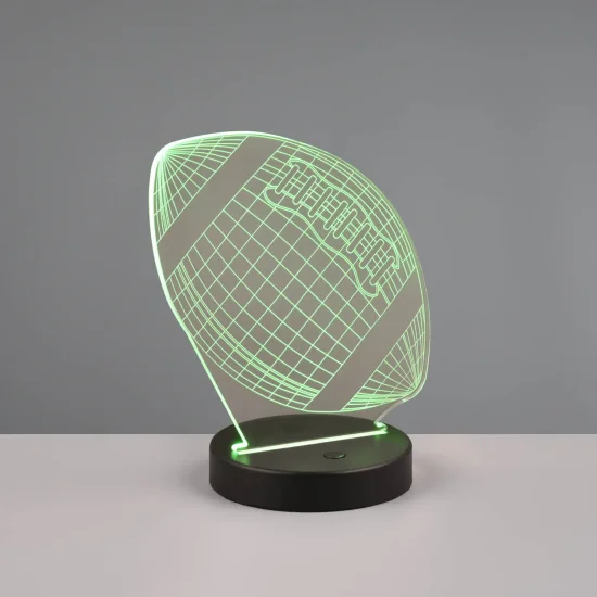 CANDEEIRO DE MESA LED 3,2W 3000K RGBW BOLA DE FUTEBOL AMERICANO 2