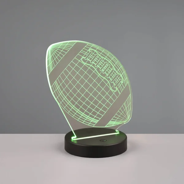 CANDEEIRO DE MESA LED 3,2W 3000K RGBW BOLA DE FUTEBOL AMERICANO