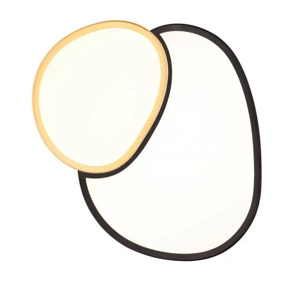 PLAFON LED 21W 2700-6500K PRETO-DOURADO RUBY