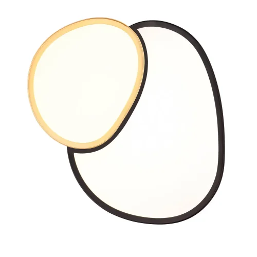 PLAFON LED 21W 2700-6500K PRETO-DOURADO RUBY