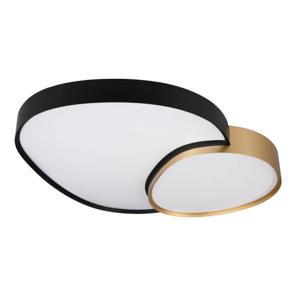 PLAFON LED 45W 2700-6500K PRETO-DOURADO RUBY