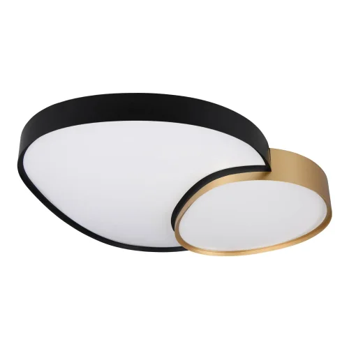 PLAFON LED 45W 2700-6500K PRETO-DOURADO RUBY