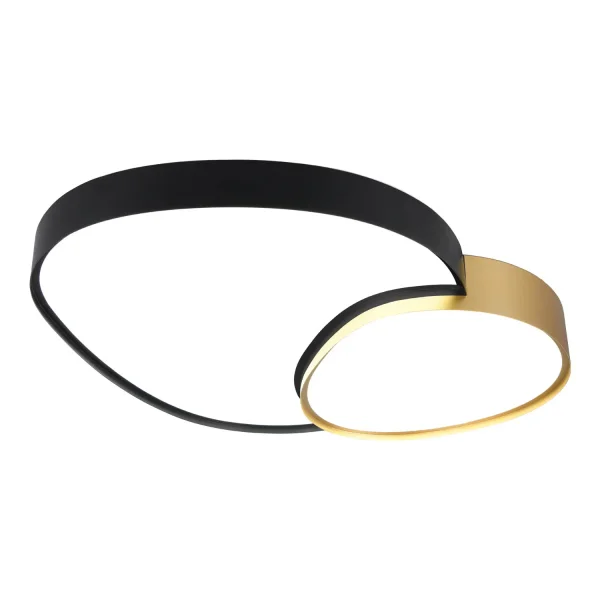 PLAFON LED 45W 2700-6500K PRETO-DOURADO RUBY