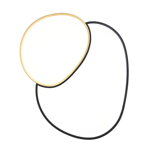 PLAFON LED 45W 2700-6500K PRETO-DOURADO RUBY