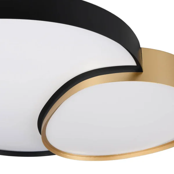 PLAFON LED 45W 2700-6500K PRETO-DOURADO RUBY