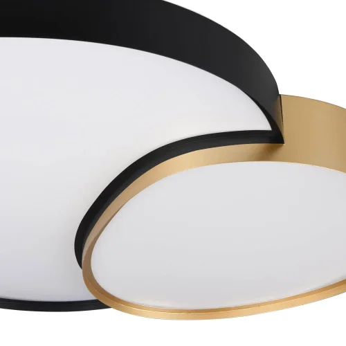 PLAFON LED 45W 2700-6500K PRETO-DOURADO RUBY