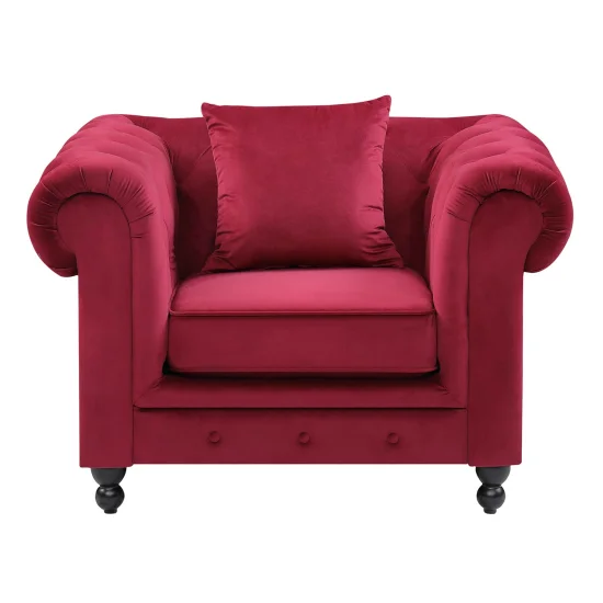 POLTRONA VELUDO BORGONHA EDNA 2