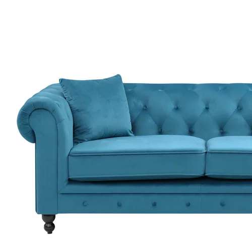 SOFÁ VELUDO AZUL EDNA