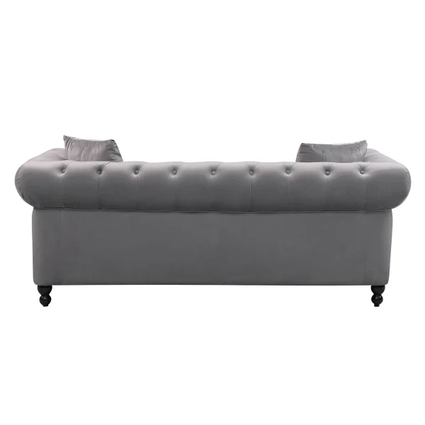SOFÁ VELUDO CINZENTO EDNA