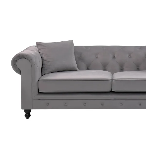 SOFÁ VELUDO CINZENTO EDNA