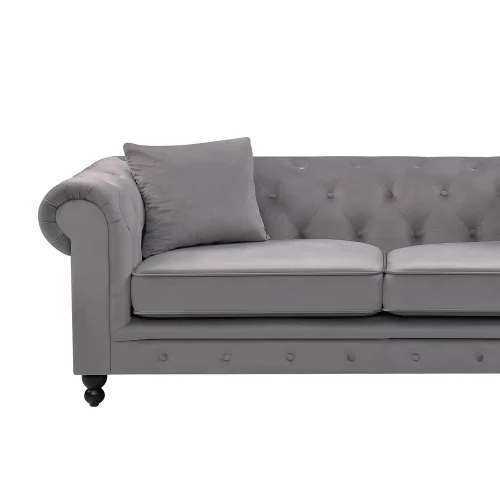 SOFÁ VELUDO CINZENTO EDNA