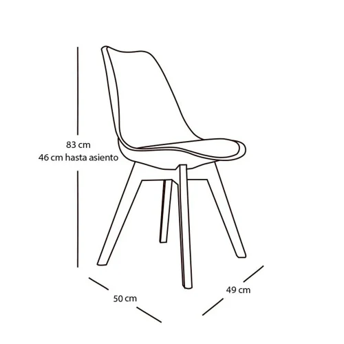 CADEIRA TOWER KARLSKRONA ROSA NUDE