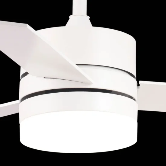 VENTILADOR DE TETO COM LUZ LED REGULÁVEL 17W BRANCO NEW LORENZO 2