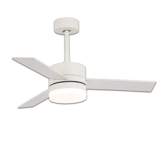 VENTILADOR DE TETO COM LUZ LED REGULÁVEL 17W BRANCO NEW LORENZO