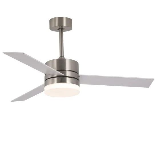 Ventilador de Teto Com Luz Led 17W Regulável Níquel Novo Lorenzo |brilhar