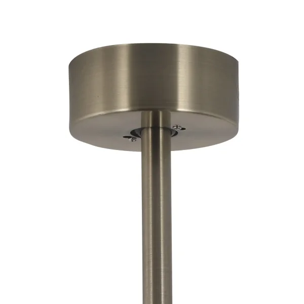 Ventilador de teto com luz LED regulável de 17 W em couro New Lorenzo | Lúzete