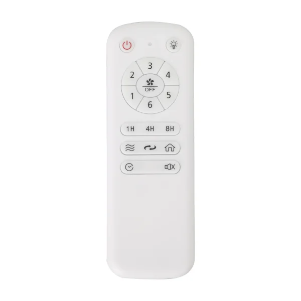 Ventilador de teto com luz LED regulável de 17 W em couro New Lorenzo | Lúzete