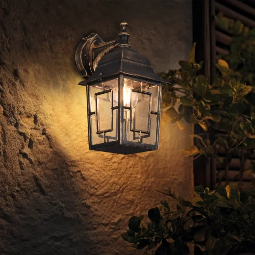 APLIQUE EXTERIOR DESCENDENTE E27 IP44 ÓXIDO 30CM VALESKA