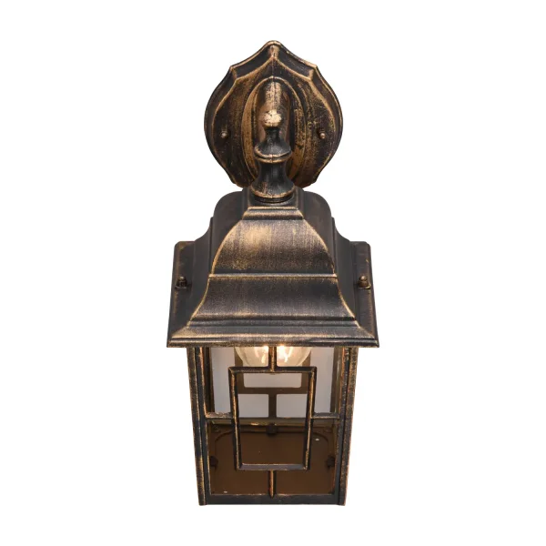 APLIQUE EXTERIOR DESCENDENTE E27 IP44 ÓXIDO 30CM VALESKA