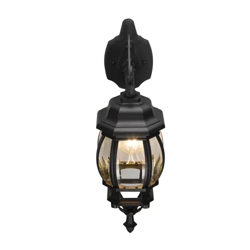 APLIQUE DE EXTERIOR DESCENDENTE E27 IP44 NEGRO ELOWEN