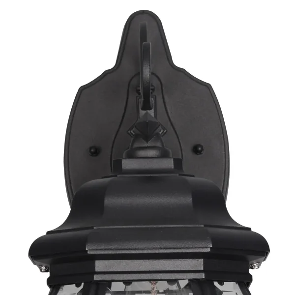 APLIQUE DE EXTERIOR DESCENDENTE E27 IP44 NEGRO ELOWEN