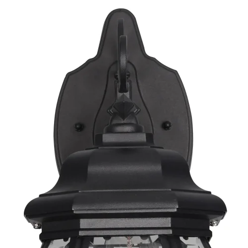 APLIQUE DE EXTERIOR DESCENDENTE E27 IP44 NEGRO ELOWEN