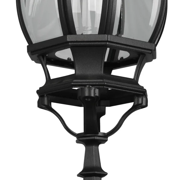 APLIQUE DE EXTERIOR DESCENDENTE E27 IP44 NEGRO ELOWEN