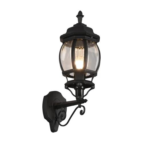 APLIQUE EXTERIOR ASCENDENTE E27 IP44 PRETO ELOWEN