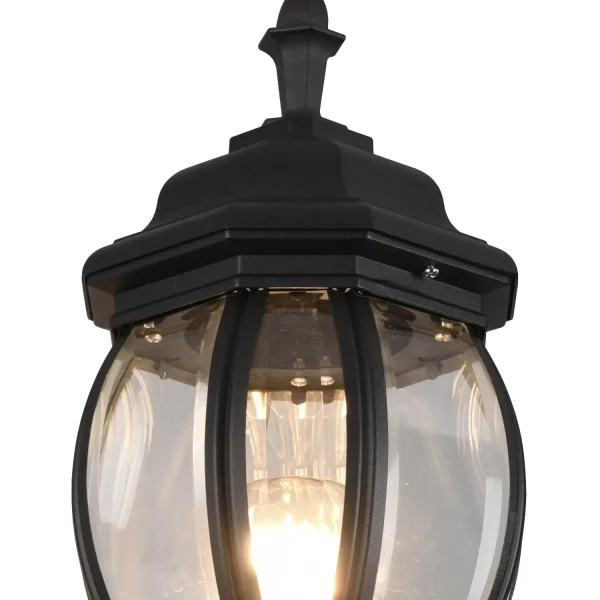 APLIQUE EXTERIOR ASCENDENTE E27 IP44 PRETO ELOWEN