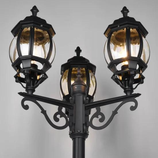 LANTERNA DE EXTERIOR E27 IP44 200CM PRETO ELOWEN 2