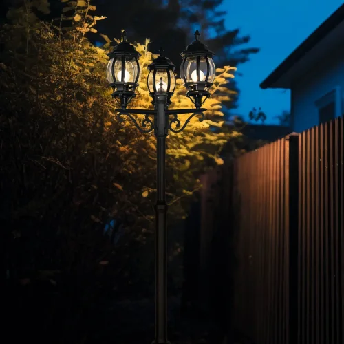 LANTERNA DE EXTERIOR E27 IP44 200CM PRETO ELOWEN