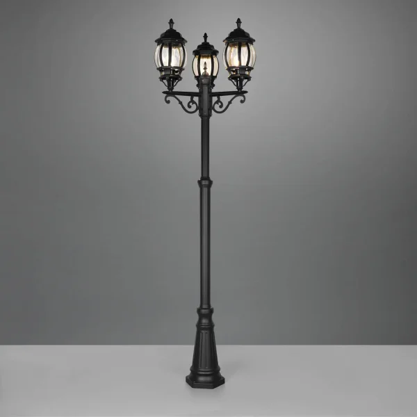 LANTERNA DE EXTERIOR E27 IP44 200CM PRETO ELOWEN