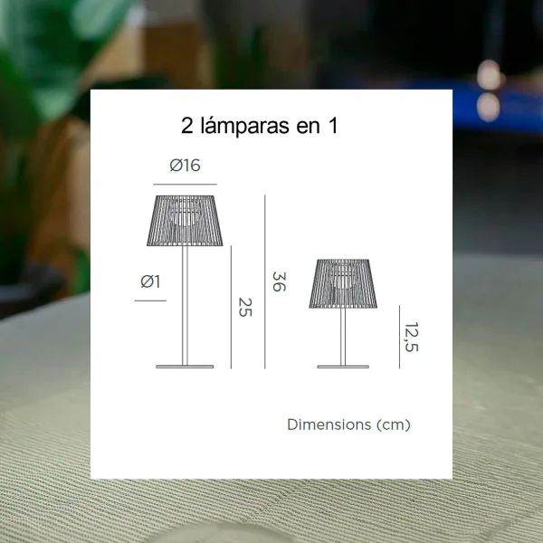 CANDEEIRO DE MESA SOLAR IP54 OKINAWA