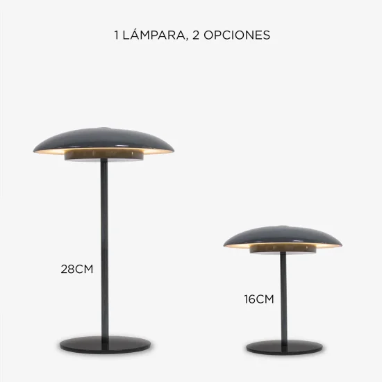 CANDEEIRO DE MESA EXTERIOR IP44 BATERIA ANTRACITE SARDINIA 30 2